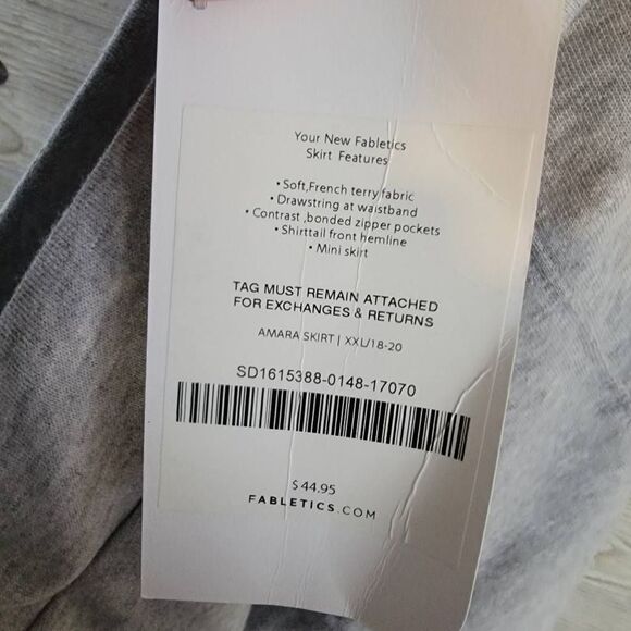 Fabletics Amara Mini Skirt SZ XXL 18/20 Cozy Tennid Skirt NWT - Picture 5 of 8